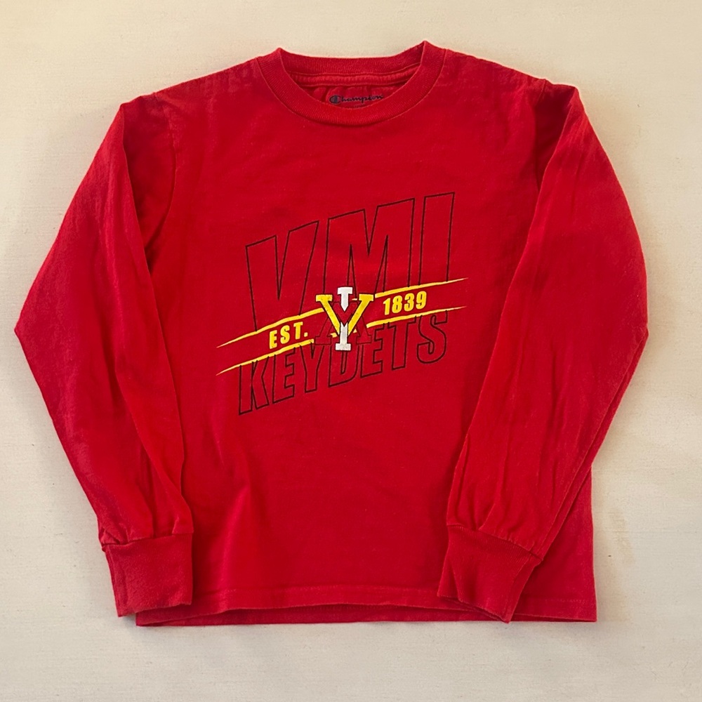 Champion Kids Red Long Sleeve Tee